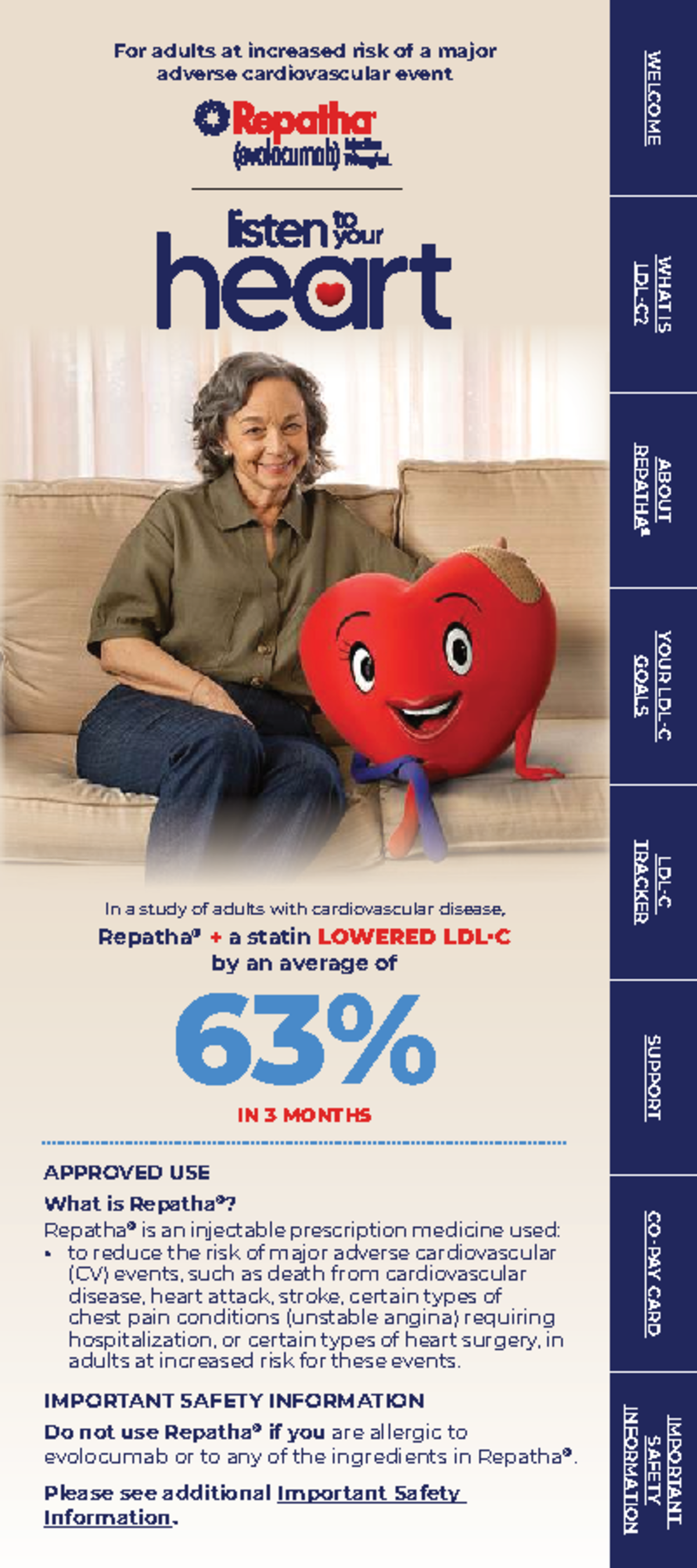 Repatha Patient Brochure: Support Tracker for Cardiovascular Health ...