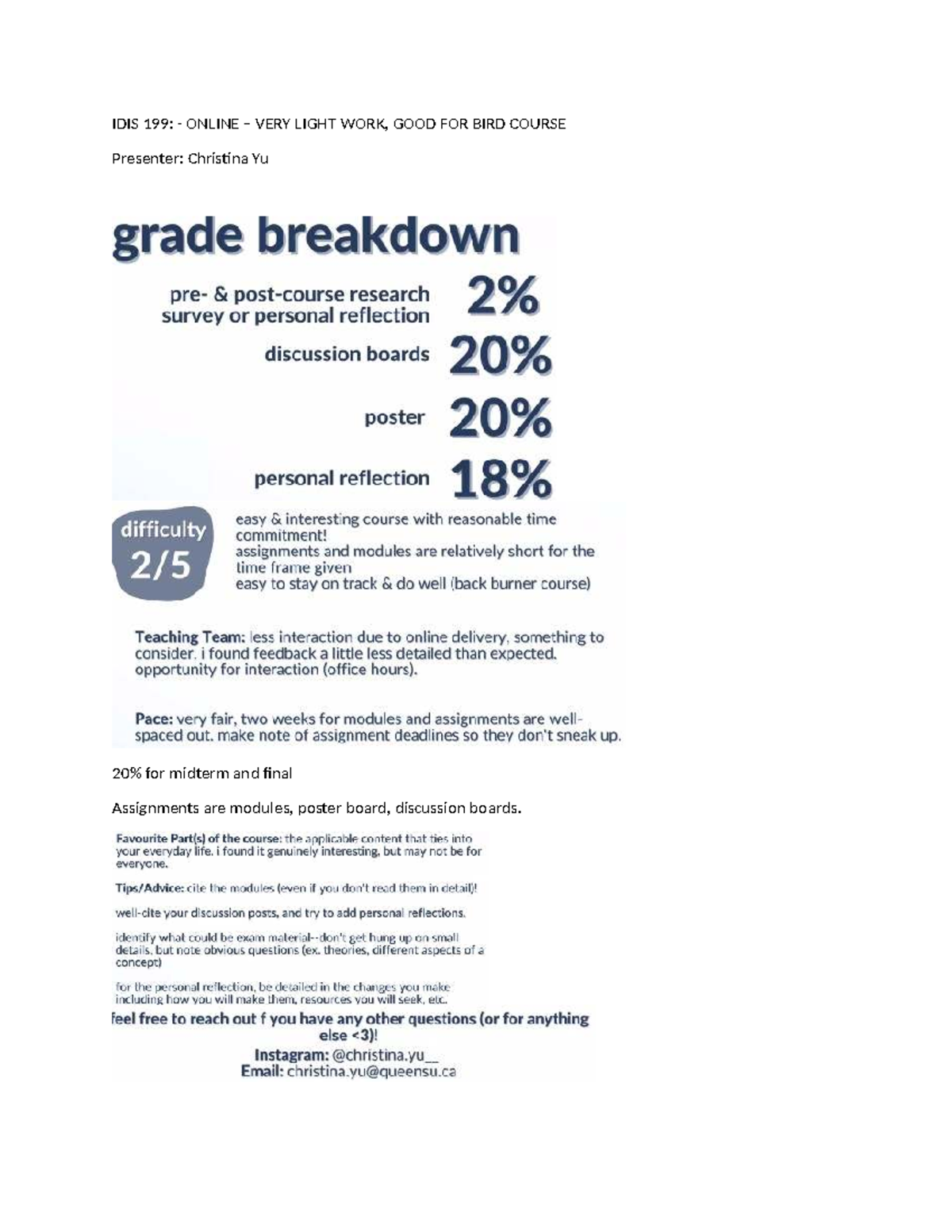 BHSc 1st Year Courses Overview - PHY131H1 Midterm & Final Insights ...