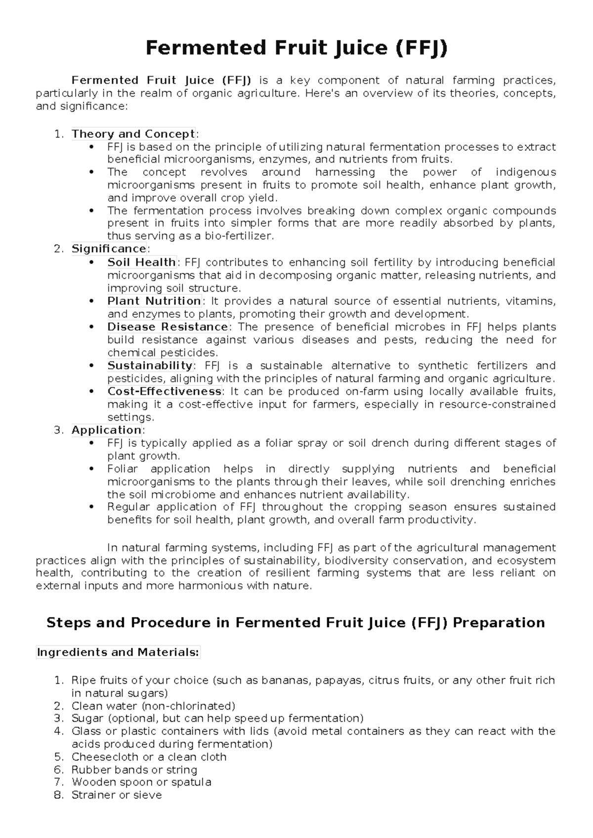 Fermented Fruit Juice Ffj Principles Preparation And Benefits