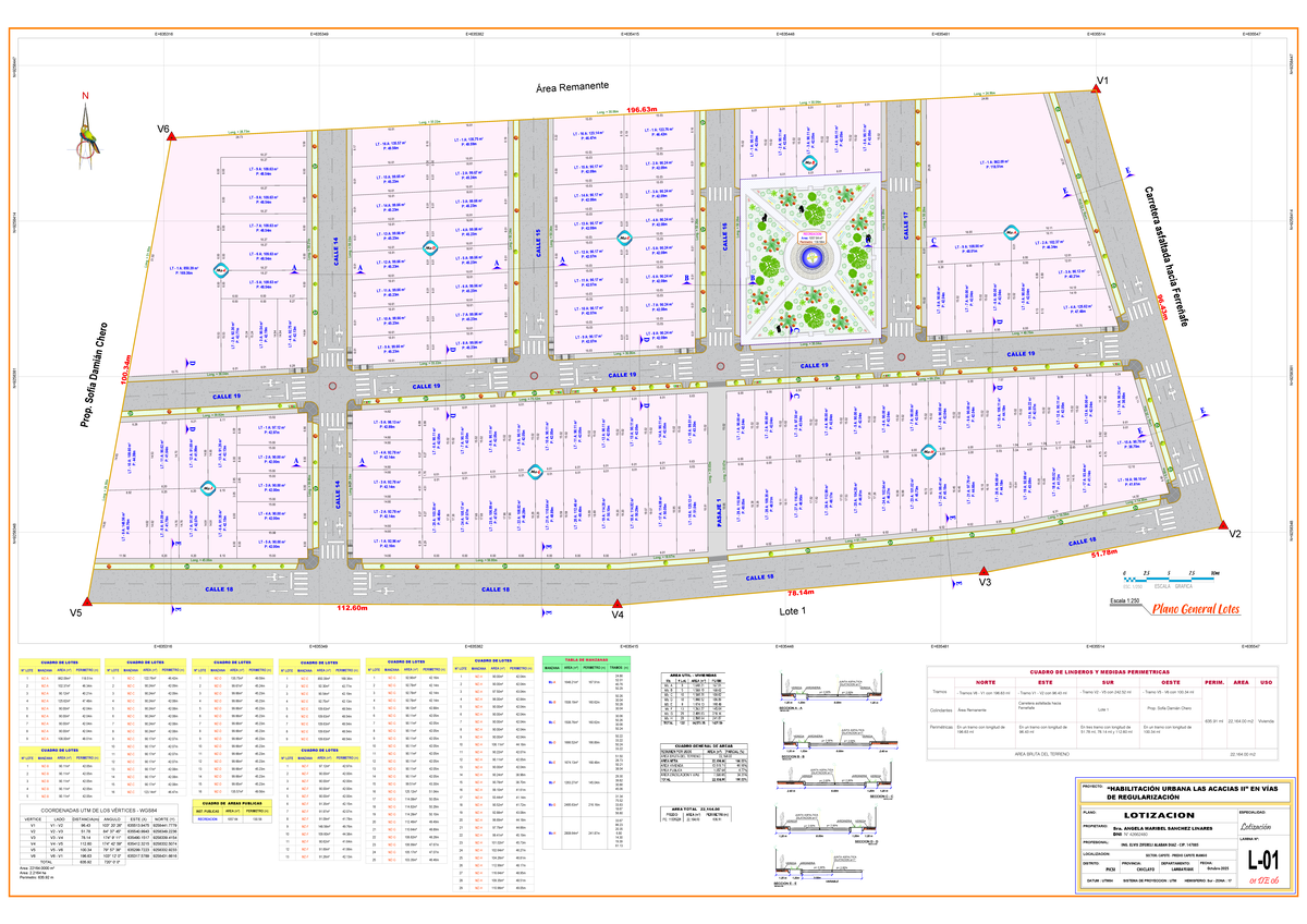 Lotización y Cuadro de Lotes - Proyecto 6.00m 2.40m - Studocu