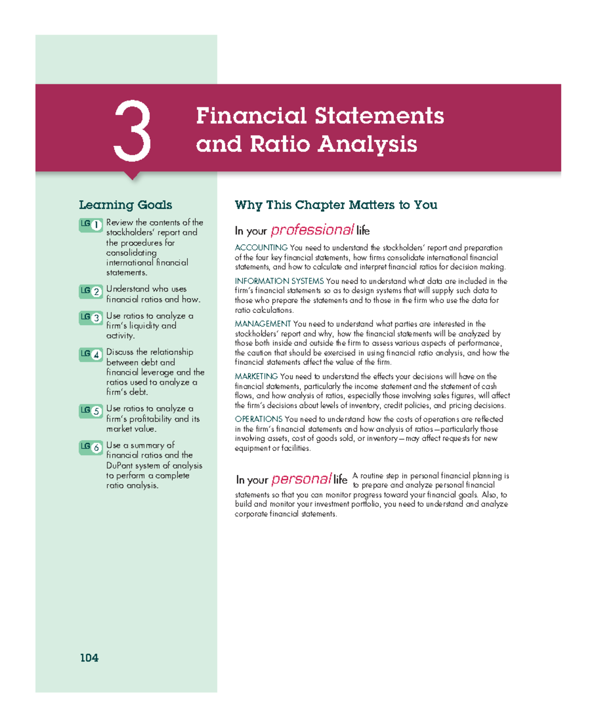 Financial Statements and Ratio Analysis - Gitman Chapter 3 - Studocu
