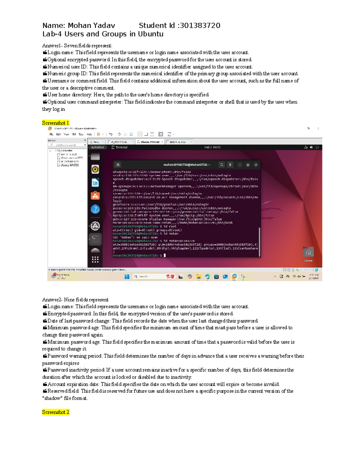 lab 4 network Services - Lab-4 Users and Groups in Ubuntu Answer1 ...