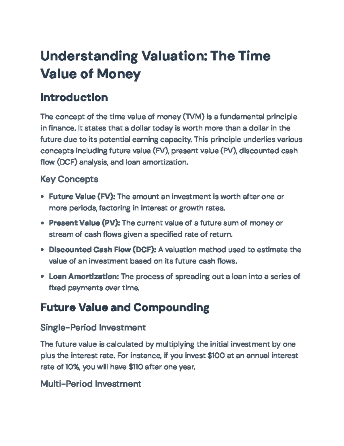 Understanding the Time Value of Money: Key Concepts & Formulas ...