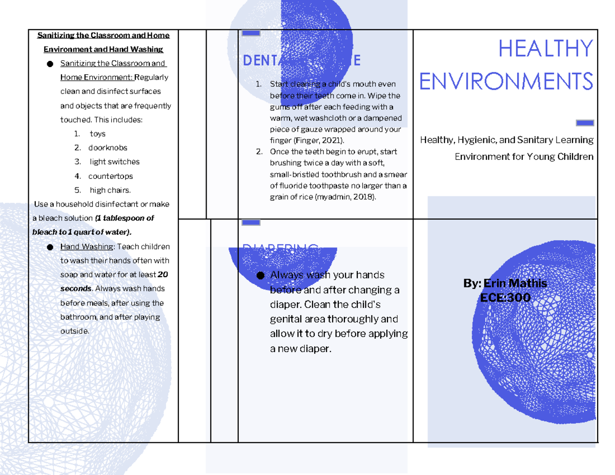 Healthy Environments for Young Children: ECE Health & Safety Guide ...