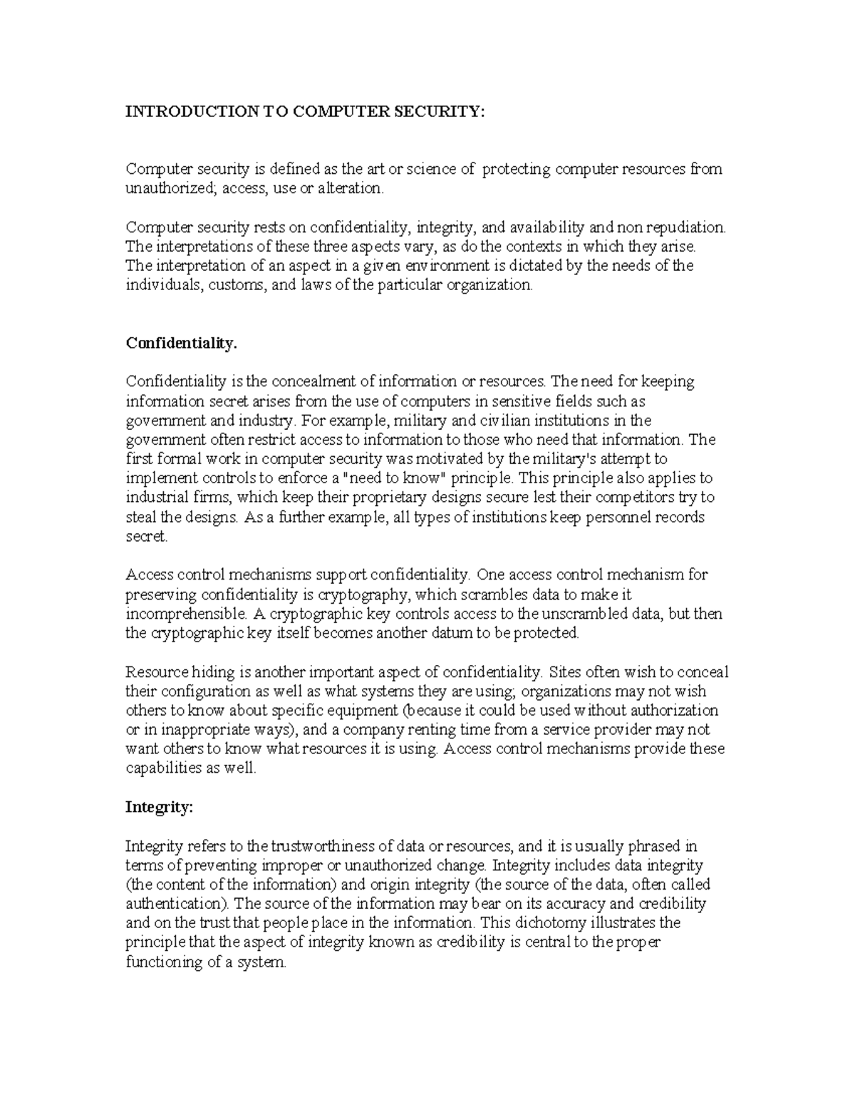 COMP 101: Intro to Computer Security - Key Concepts and Principles ...