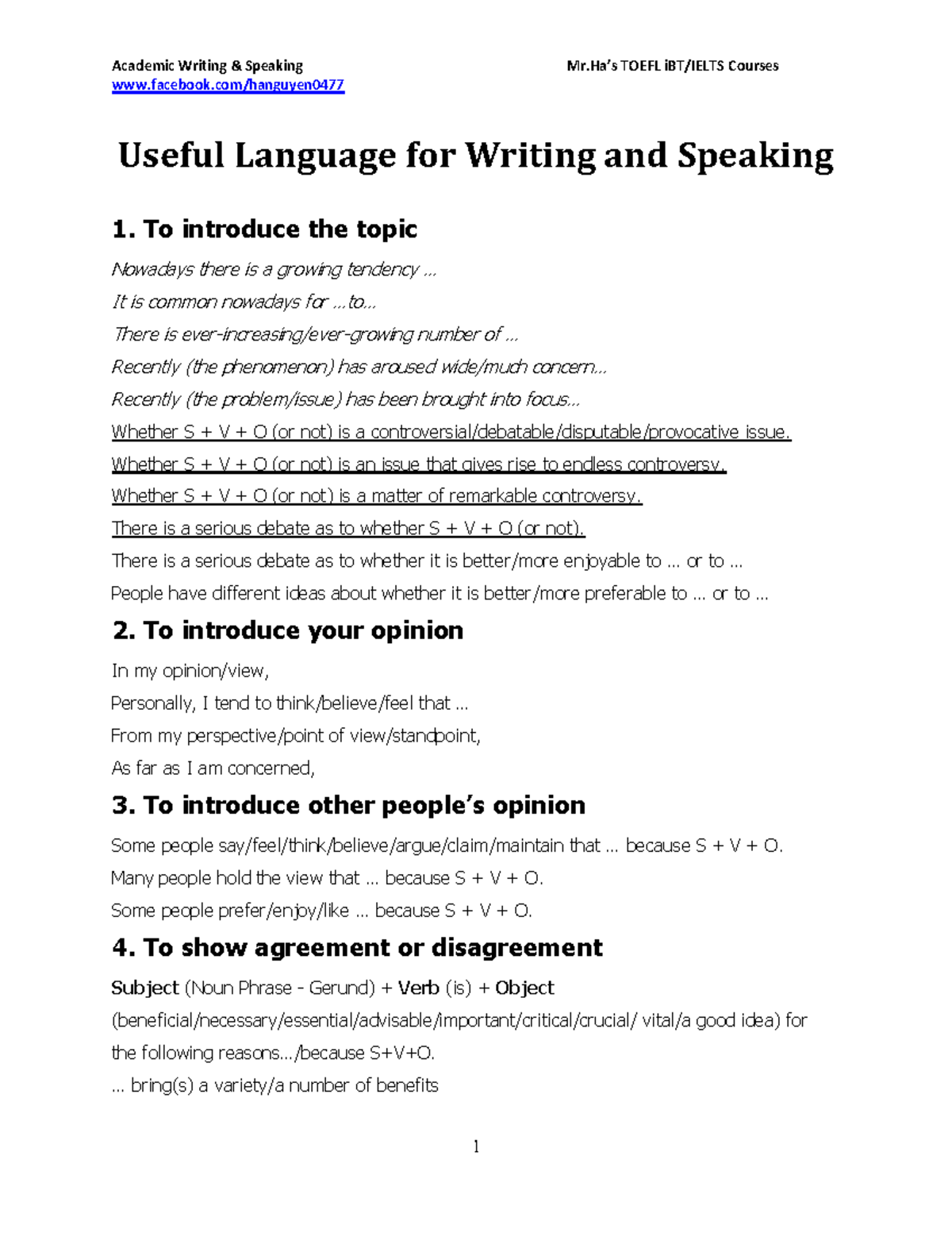 Effective Language Use for Writing & Speaking Skills: A Guide - Studocu