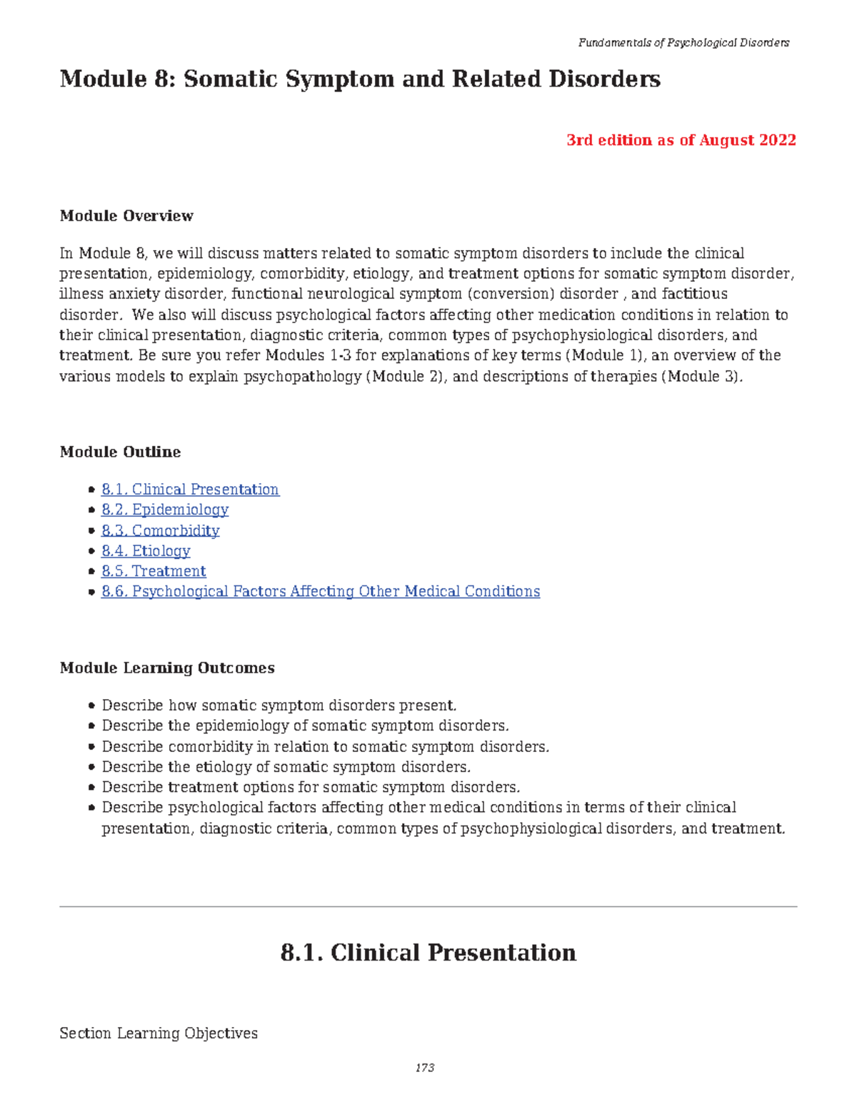 Fundamentals of Psychological Disorders: Module 8 - Somatic Symptoms ...