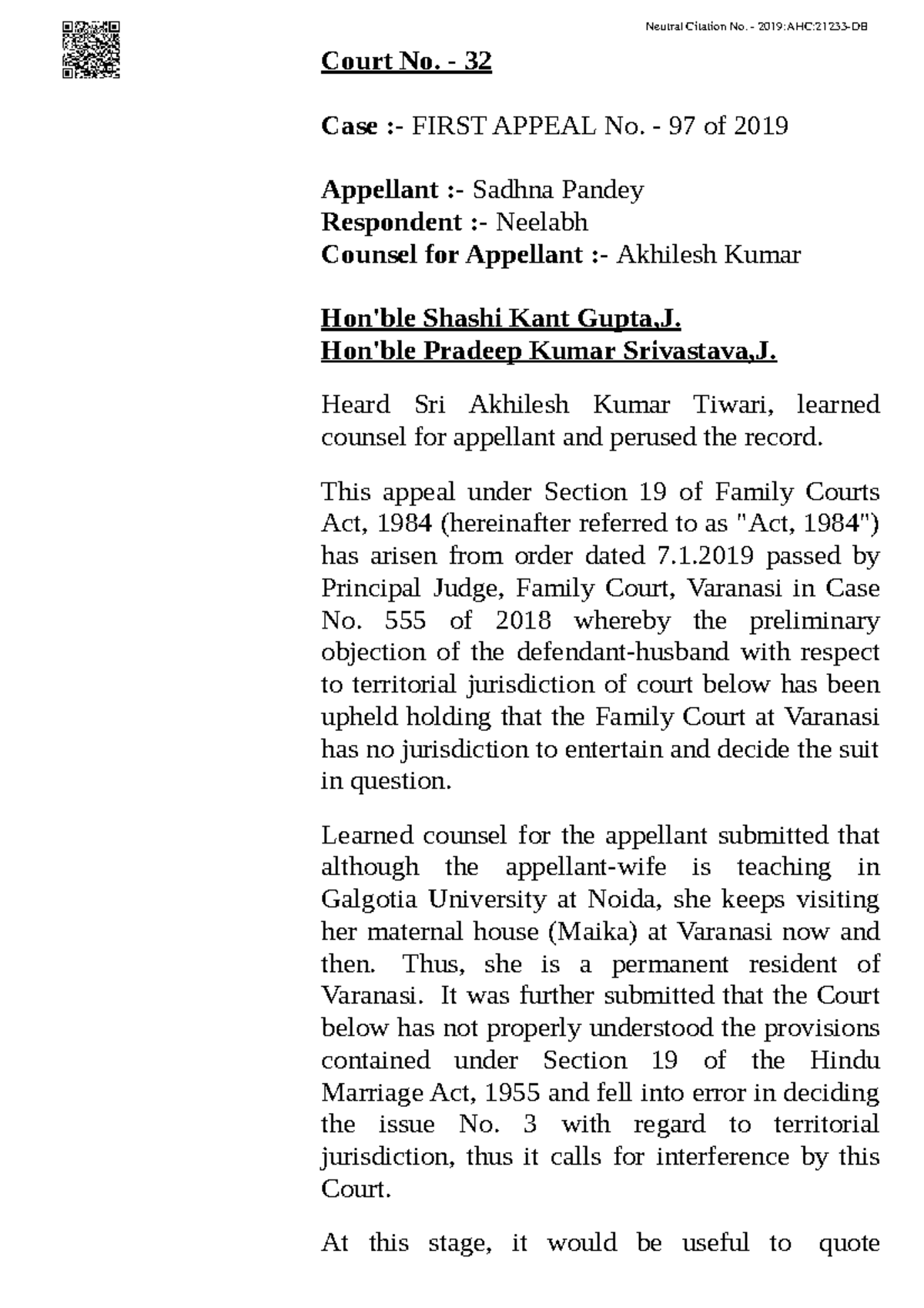 FAPL(A) 97/2019 - Case Analysis on Territorial Jurisdiction in Family ...