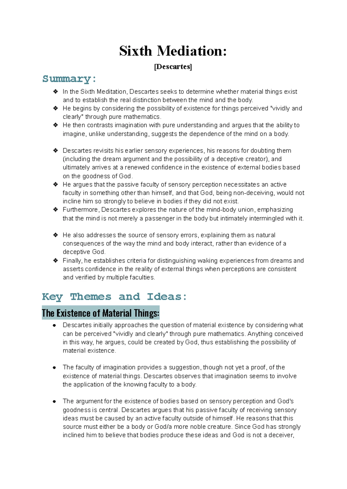Module 7 - Free Will Notes: Exploring Skepticism and Moral ...