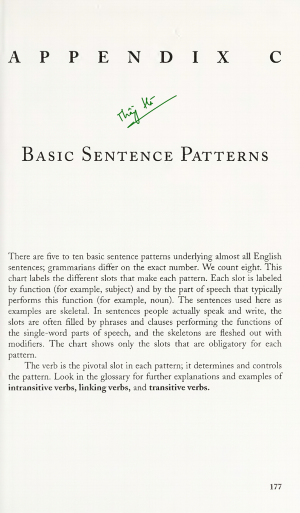 Basic Sentence Patterns in English: Identifying Key Structures - Studocu