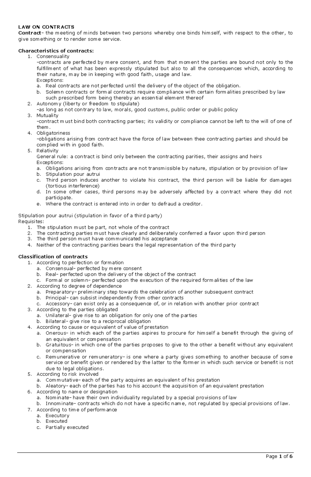 LAW 101: Comprehensive Overview of Contract Law Principles - Studocu