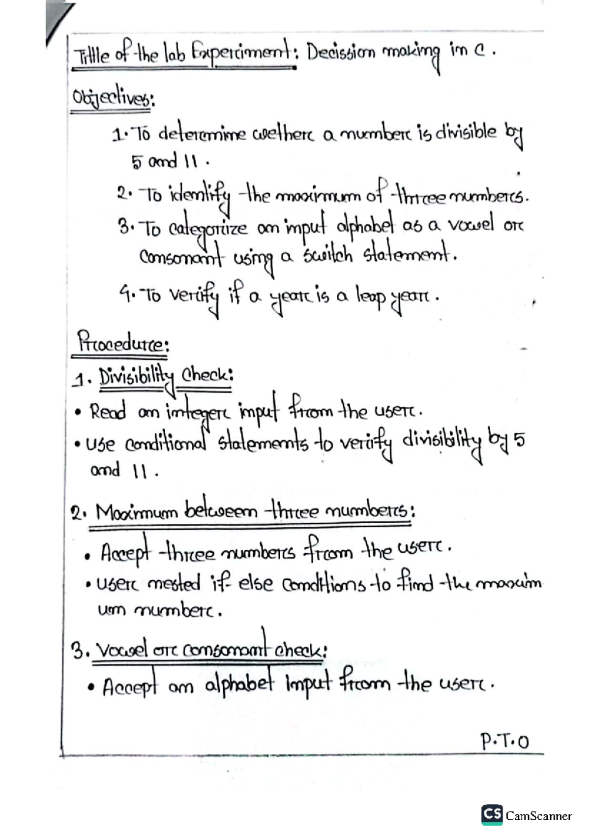 CS Lab Experiment: Decision Making in C Programming - Studocu