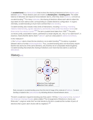 Covalent Bonding - Study Notes & Assignments - Studocu
