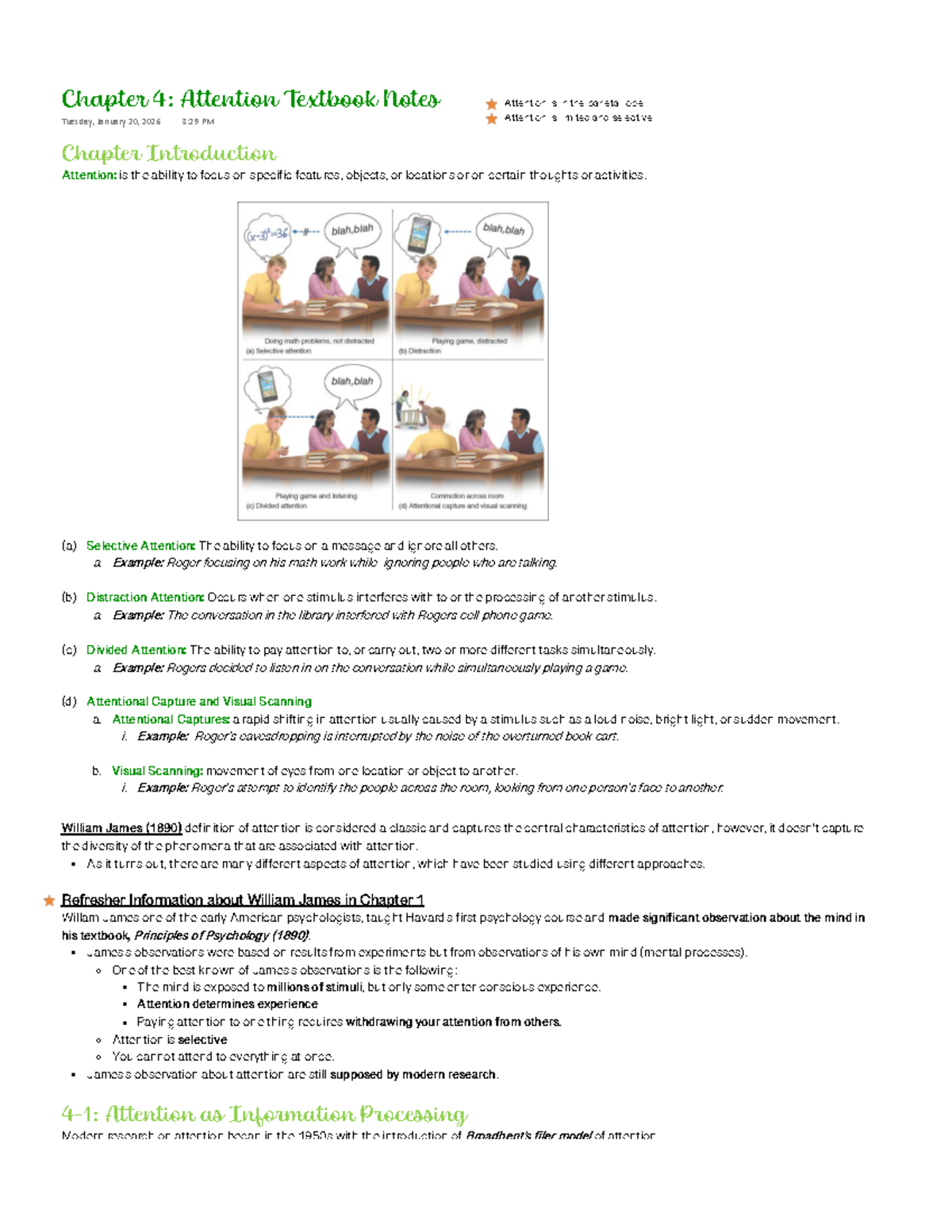 Chapter 4: Attention - Key Concepts and Theories Notes - Studocu