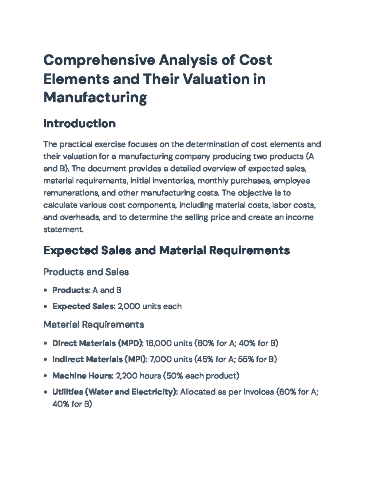 Cost Elements Valuation in Manufacturing: A Comprehensive Guide ...