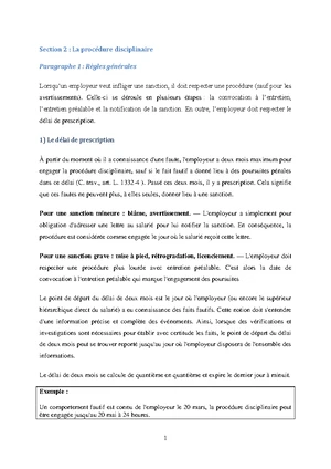 TD Droit du Travail : Convocation  l'Entretien Pralable et Licenciement -  Studocu