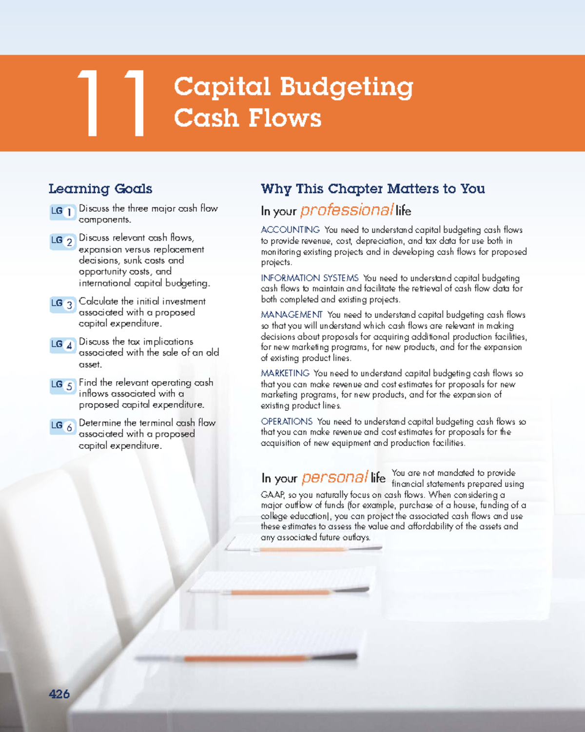 C-11 Capital Budgeting Cash Flows: Key Learning Goals and Applications ...