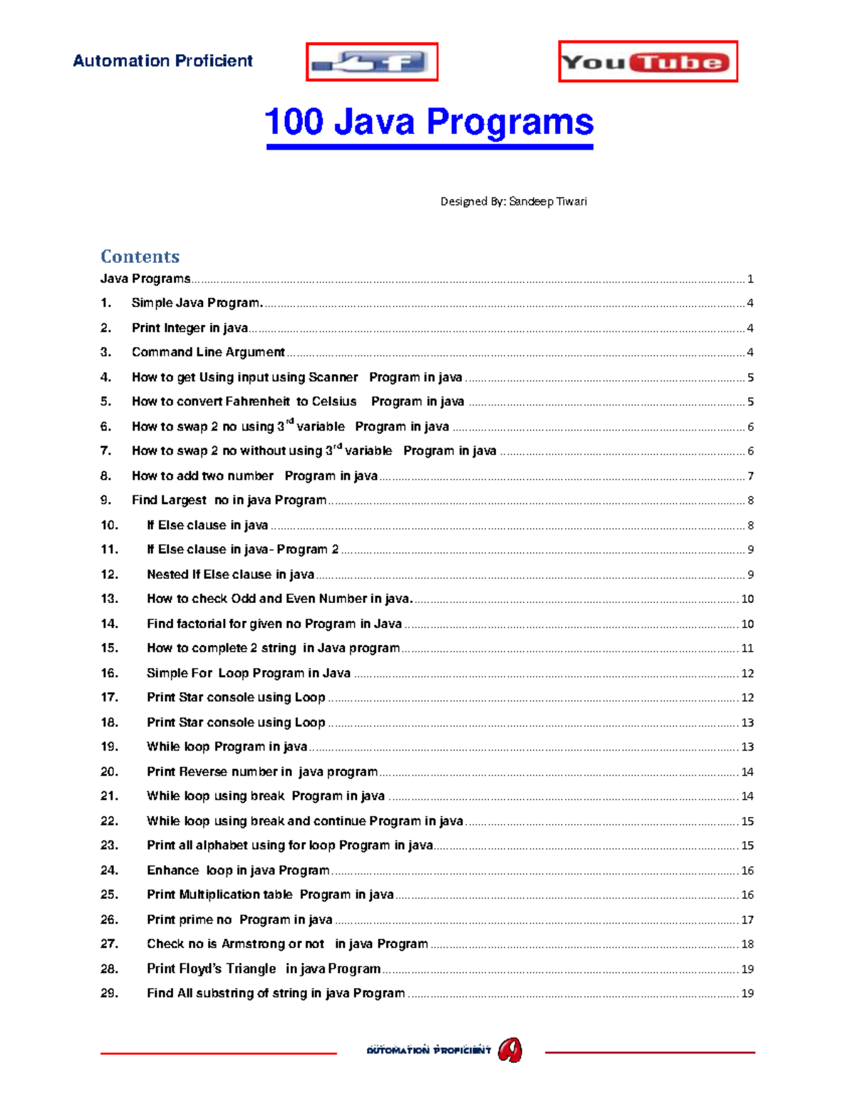 JAVA Program 100 - Comprehensive Programming Notes and Examples - Studocu