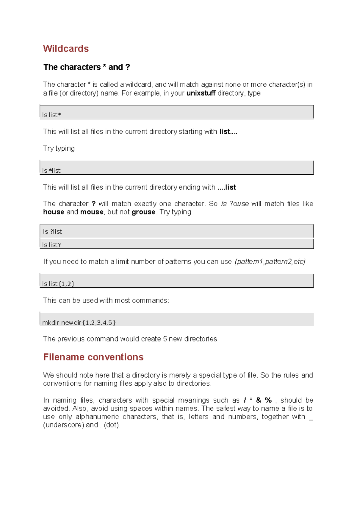 Chapter 6 - LINUX ESSENTIAL: Wildcards, Permissions, and Processes ...