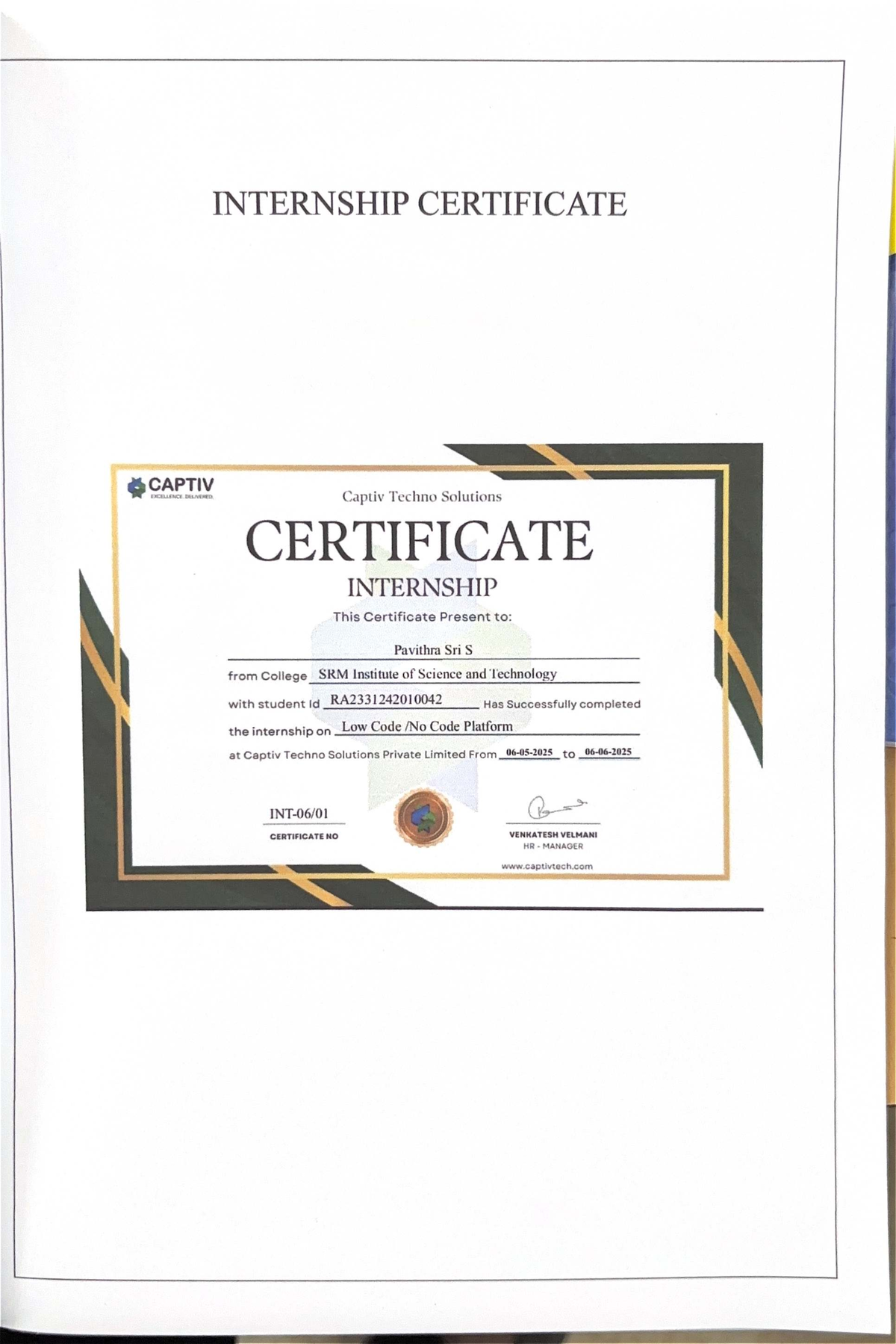 Internship Experience Report: Low Code Platforms at Captiv Techno ...