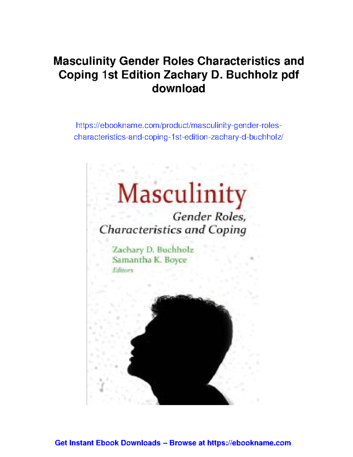 Masculinity: Gender Roles, Characteristics & Coping - 1st Edition PDF ...