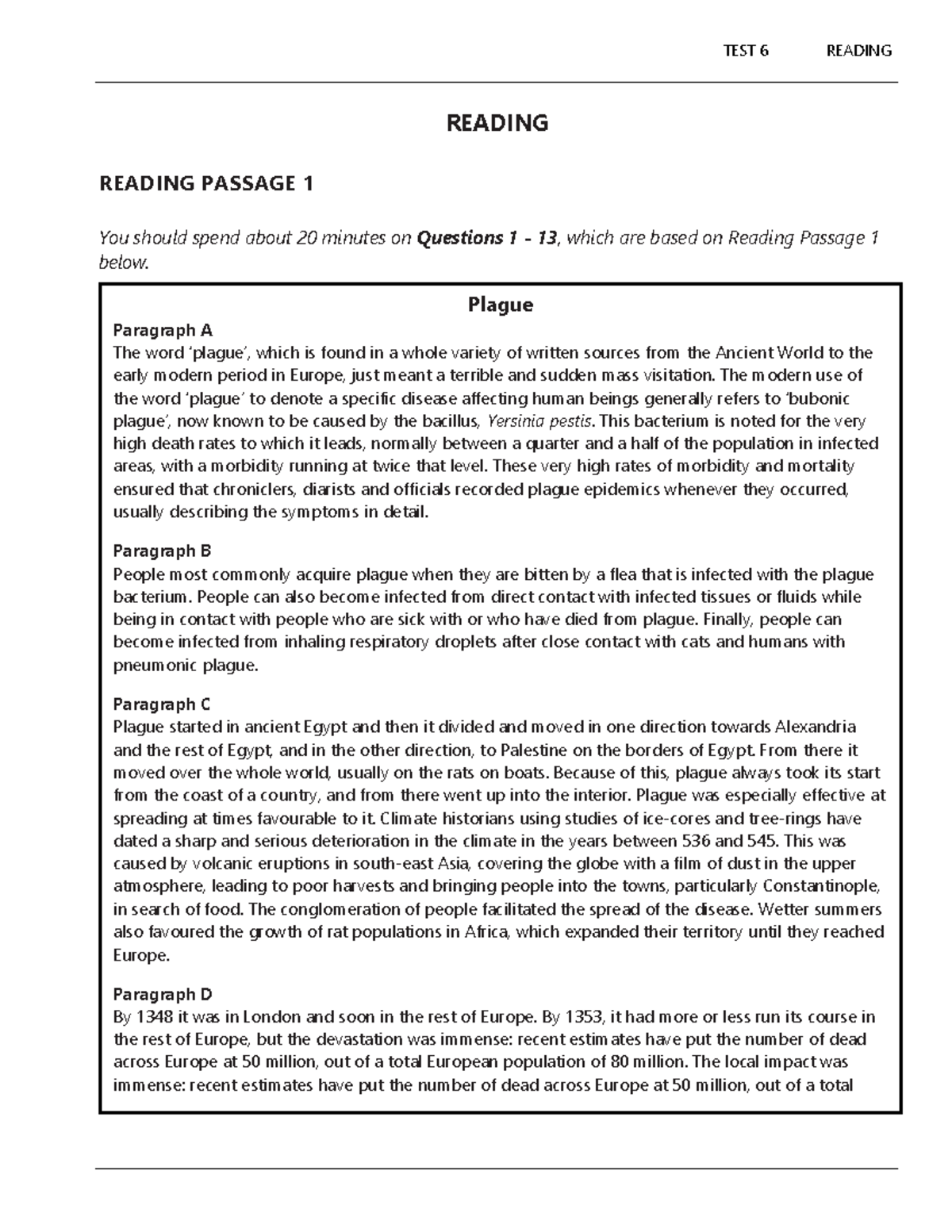 HSC Reading Test Notes - IELTS - Studocu