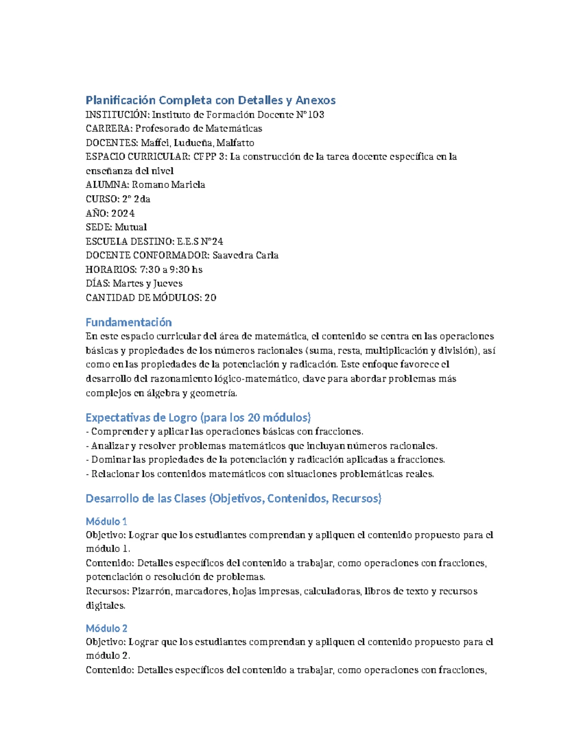 Trabajo Práctico: Proyecto de Tutoría Integral en la Escuela Sarmiento ...