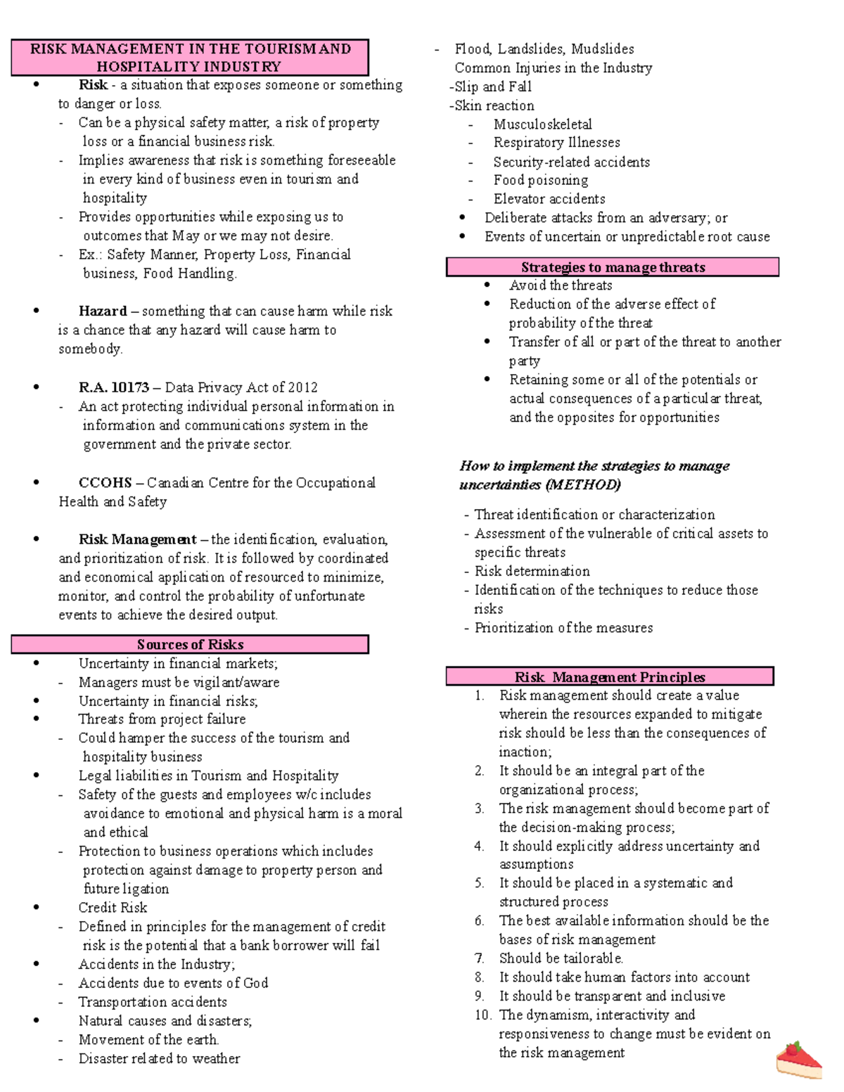 RISK Management AS Applied TO Safety - RISK MANAGEMENT IN THE TOURISM ...