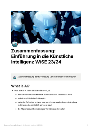 Knstliche Intelligenz - TU Darmstadt - Studocu