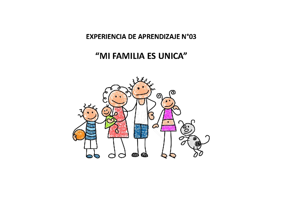T21 EXP 3 - 4 AÑOS Planificación de la Experiencia "Mi Familia es Única ...