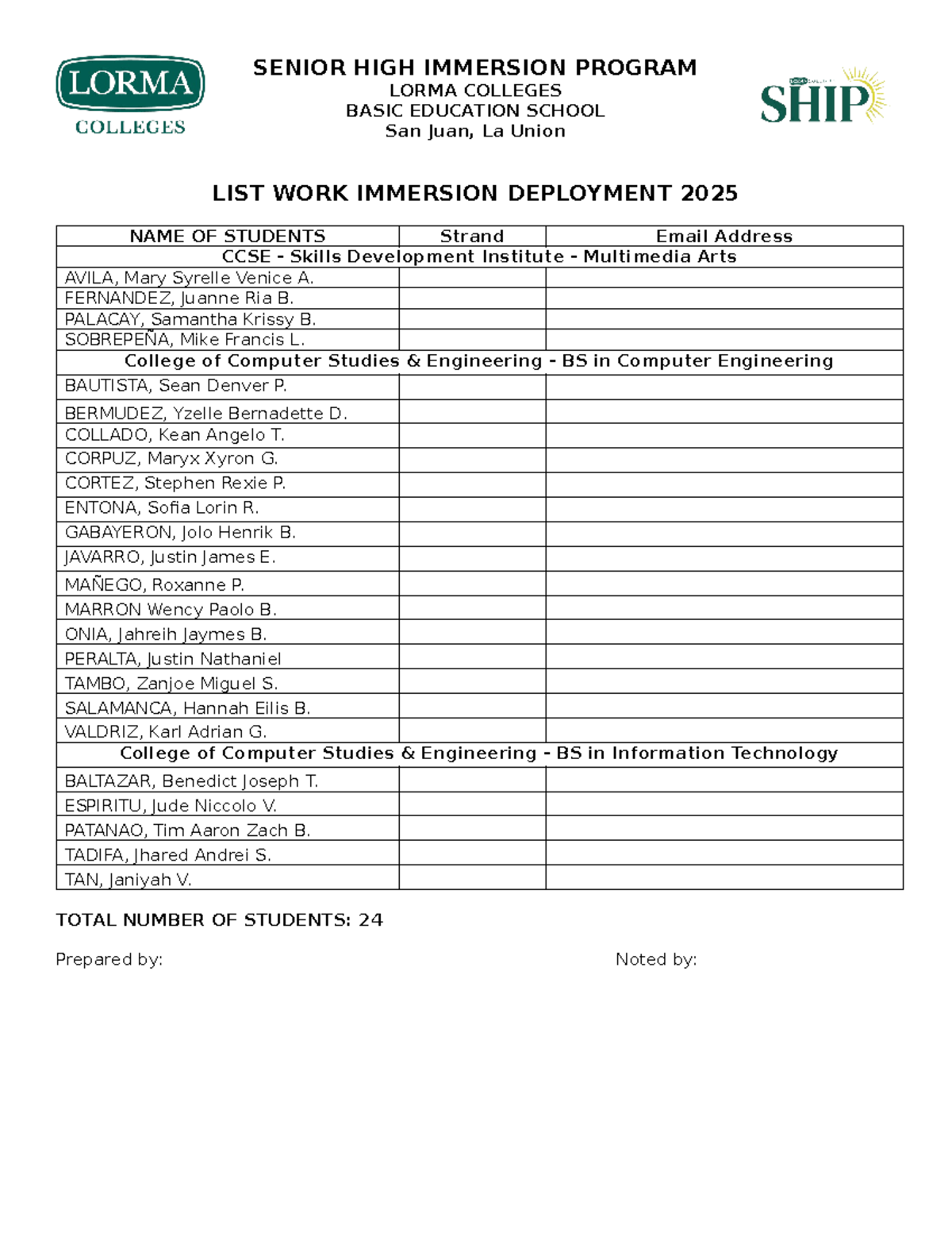 25 - CCSE - Immersion - Lecture Notes for 2026 - SENIOR HIGH IMMERSION ...