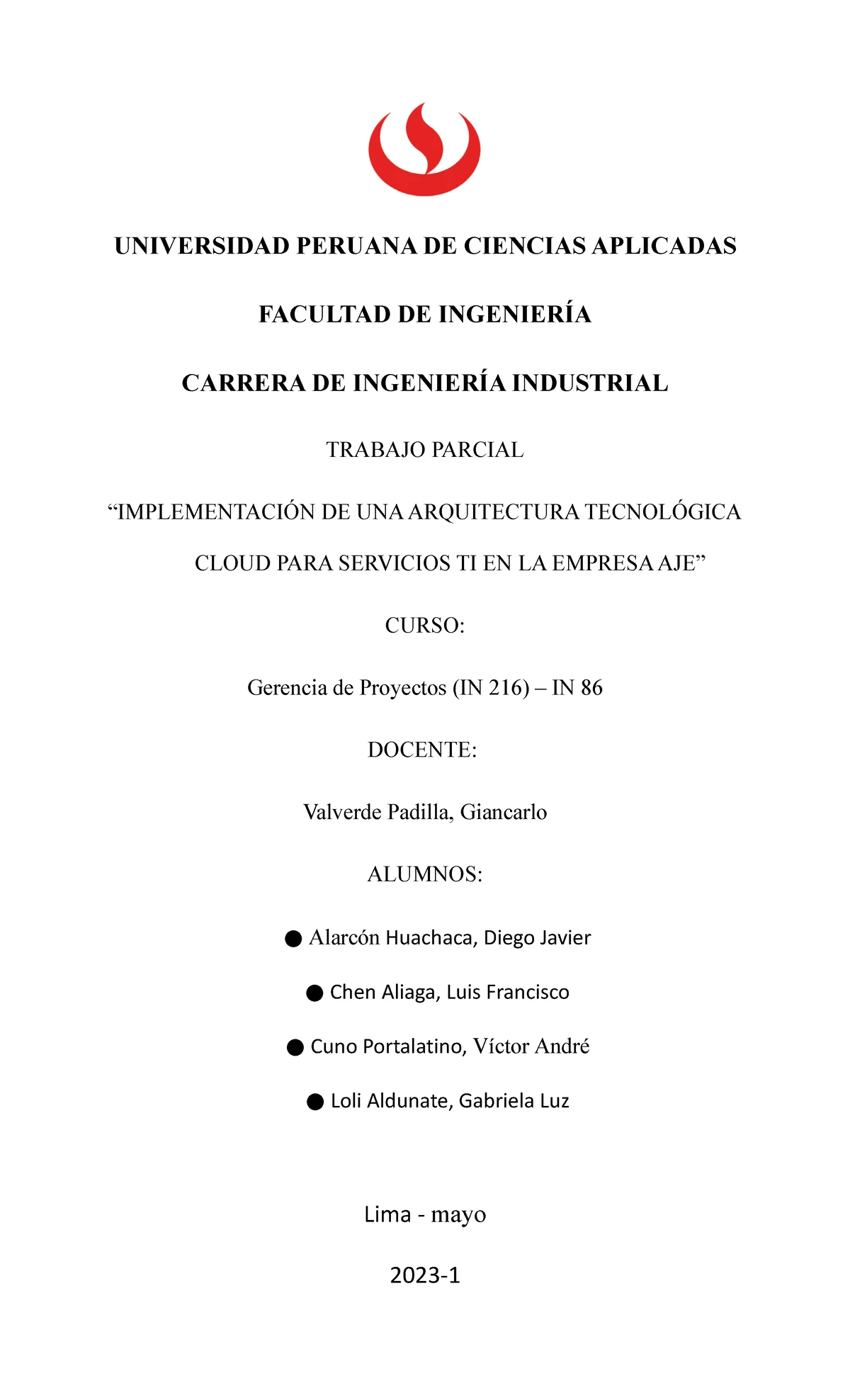 Examen Final de Planeamiento y Control de Operaciones IN322 - Studocu