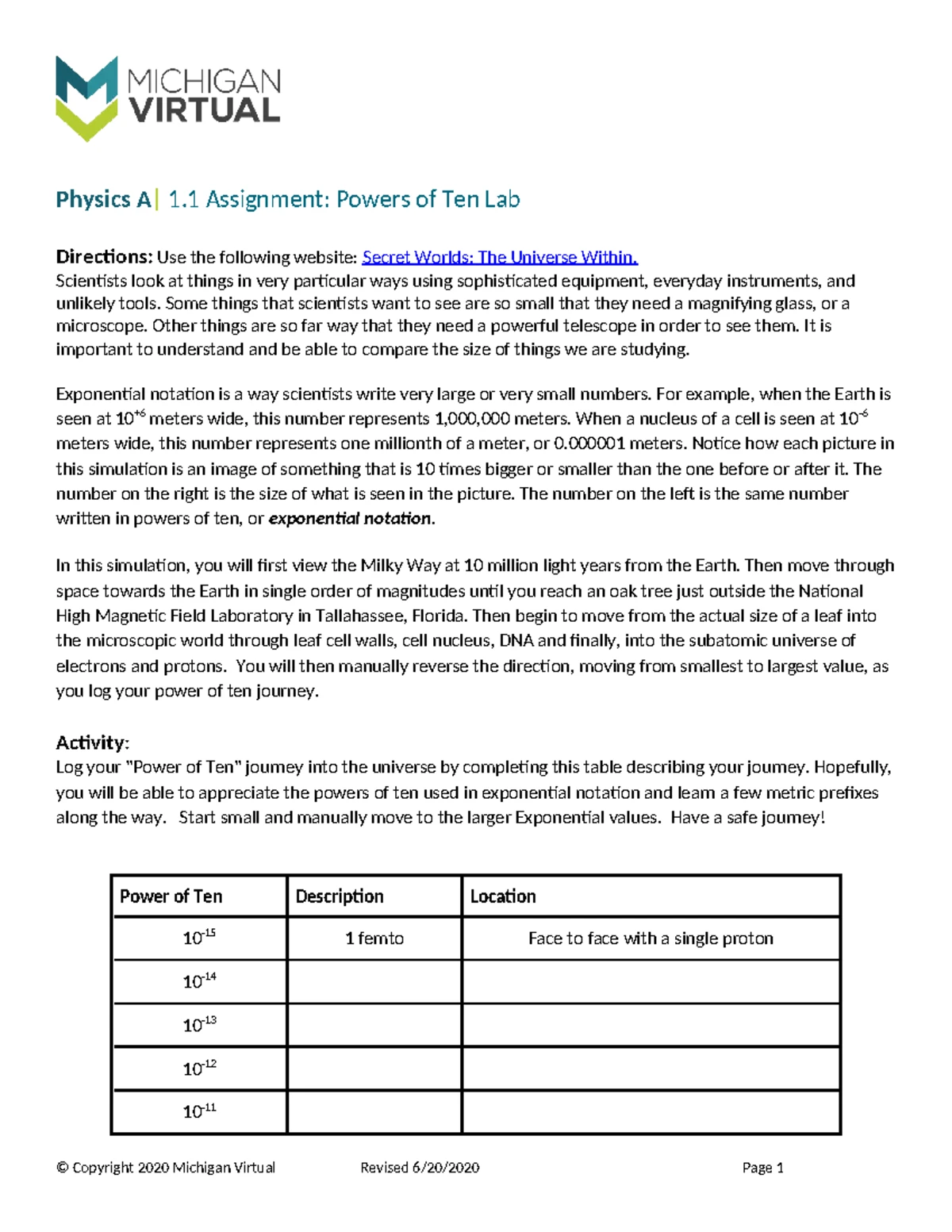 Physics A|1 Hooke's Law Lab Assignment - Revised 2022 - Studocu