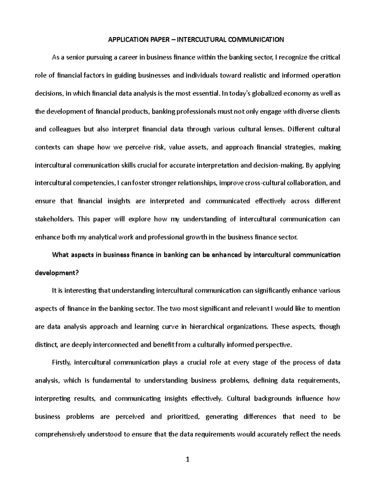 Application Paper - ICC - APPLICATION PAPER – INTERCULTURAL ...