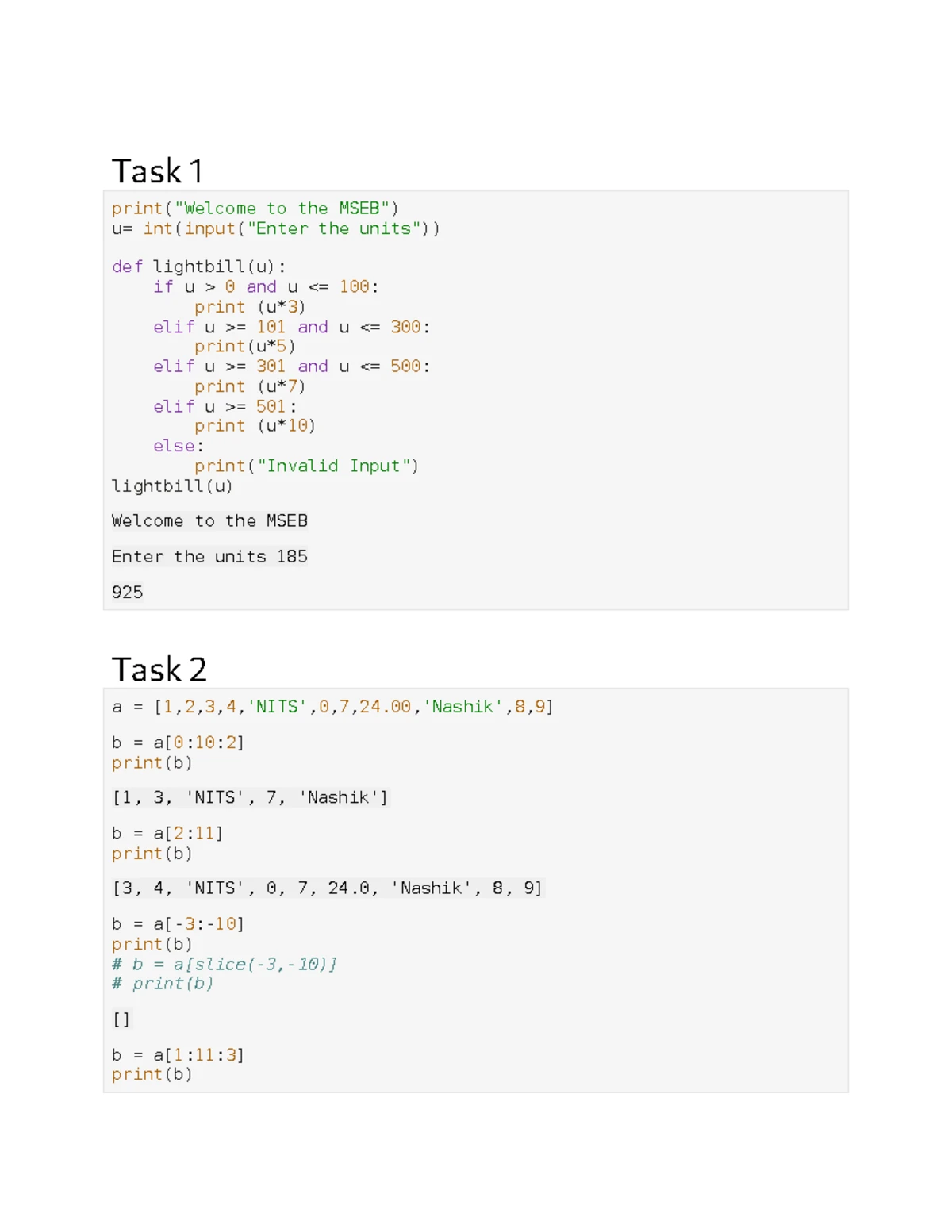 Day 5 - Python Task Solutions and Exercises - Studocu