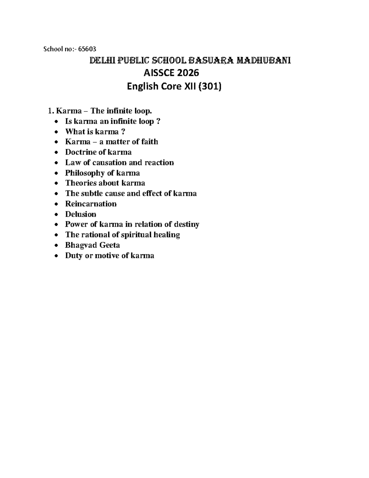 English practical - School no:- 65603 Delhi Public School basuara ...
