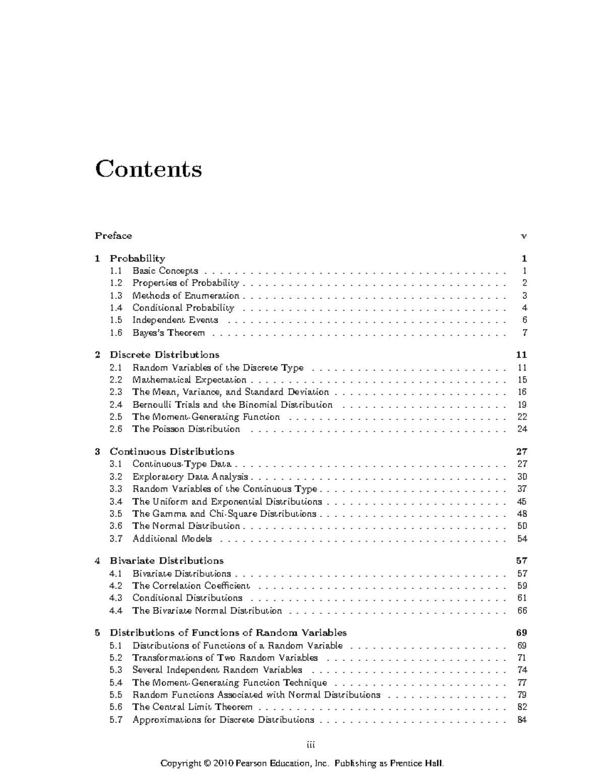 Instructors Solutions Manual for Probability and Statistical