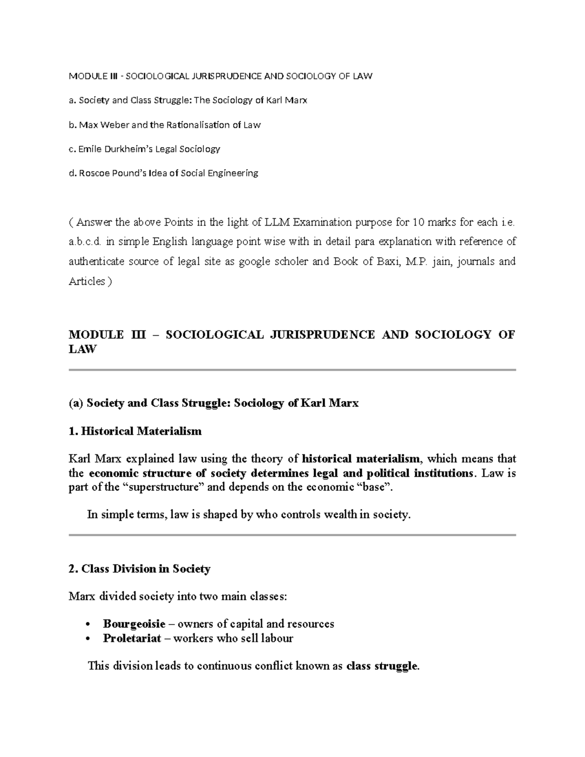 Theories of Law and Justice (Module 3) - Sociological Jurisprudence ...