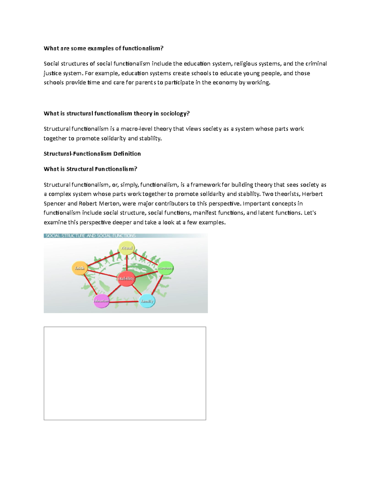 Structural-functionalist Theory - What are some examples of ...