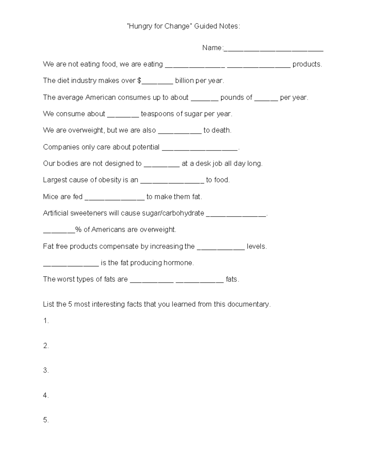 HUN 101: Guided Notes on 