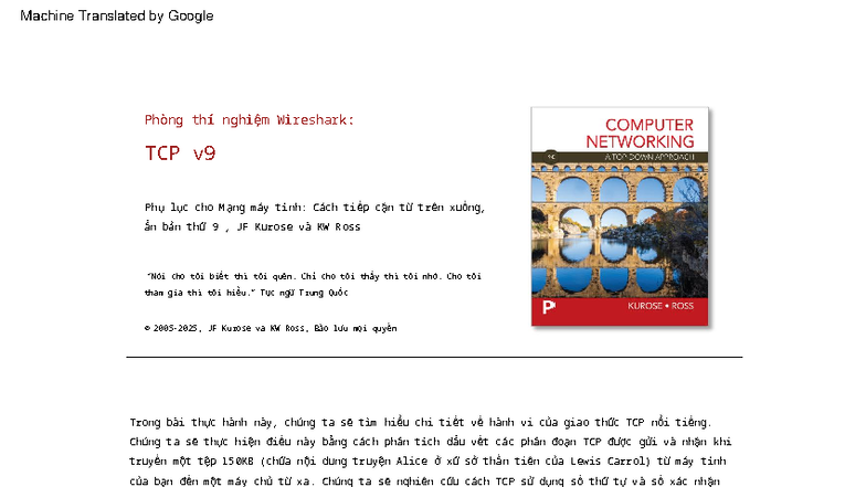Wireshark TCP Lab: Analyzing TCP Behavior in Computer Networks (CS 9 ...