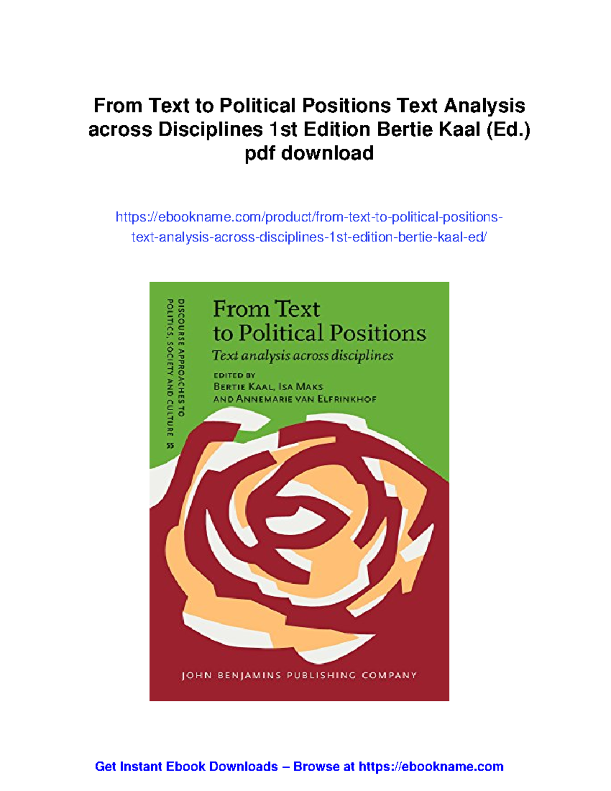 Text Analysis and Political Positions: Insights from Disciplines ...