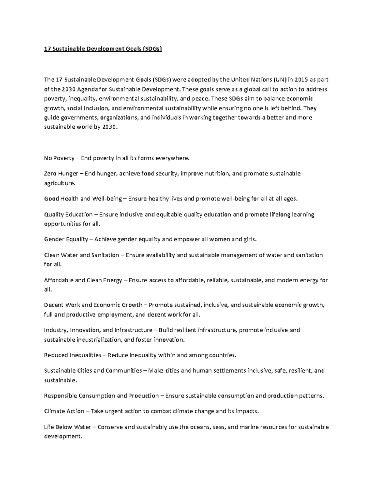 17 Sustainable Development Goals (SDGs): A Global Blueprint for 2030 ...