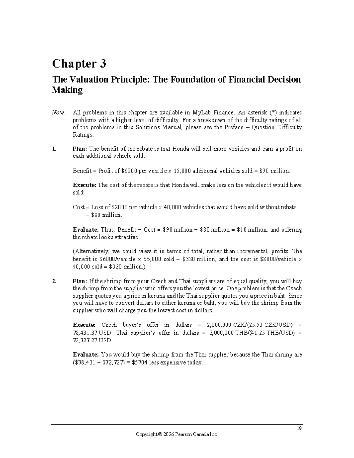 Solutions for End of Chapter 3 Problems (FIN 101) - Studocu