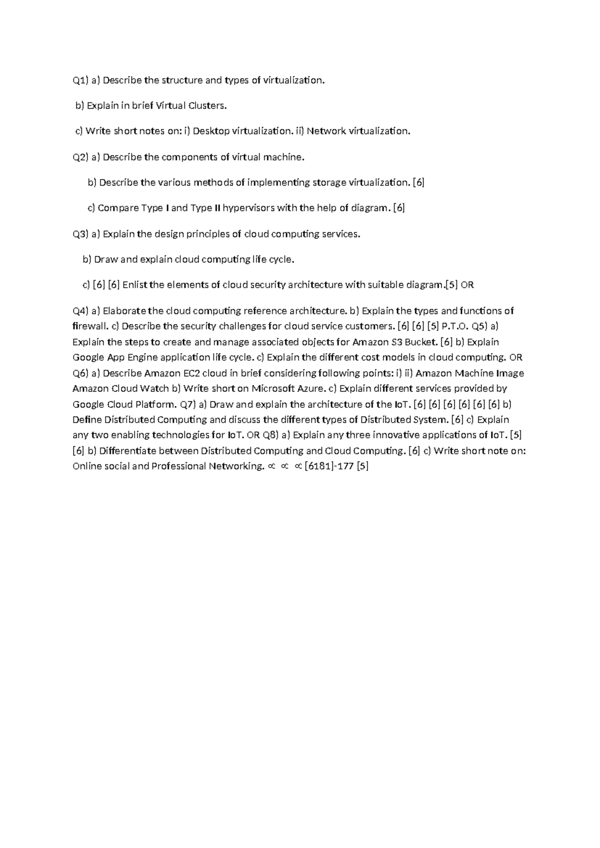 Cloud Computing & Virtualization Concepts - Q1 to Q8 - Studocu
