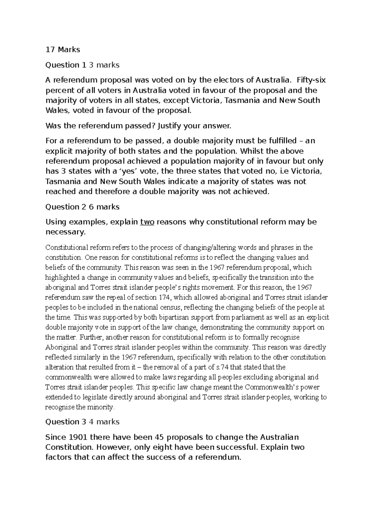 Legal Questions Answers: Referendums & Constitutional Reform Insights ...