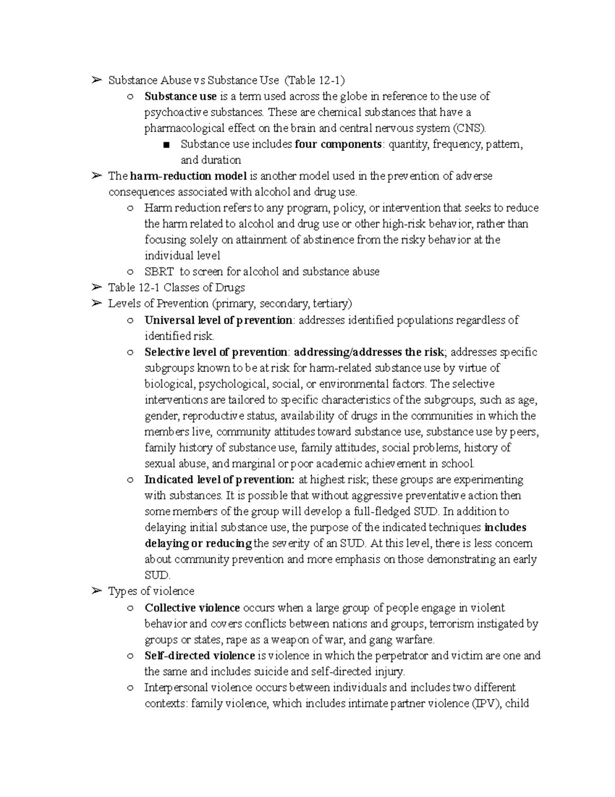 Exam 3 Community Health - Substance Abuse vs Substance Use (Table 12-1 ...
