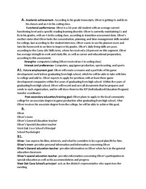 IEP Form - form to complete your IEP - INDIVIDUALIZED EDUCATION PROGRAM ...