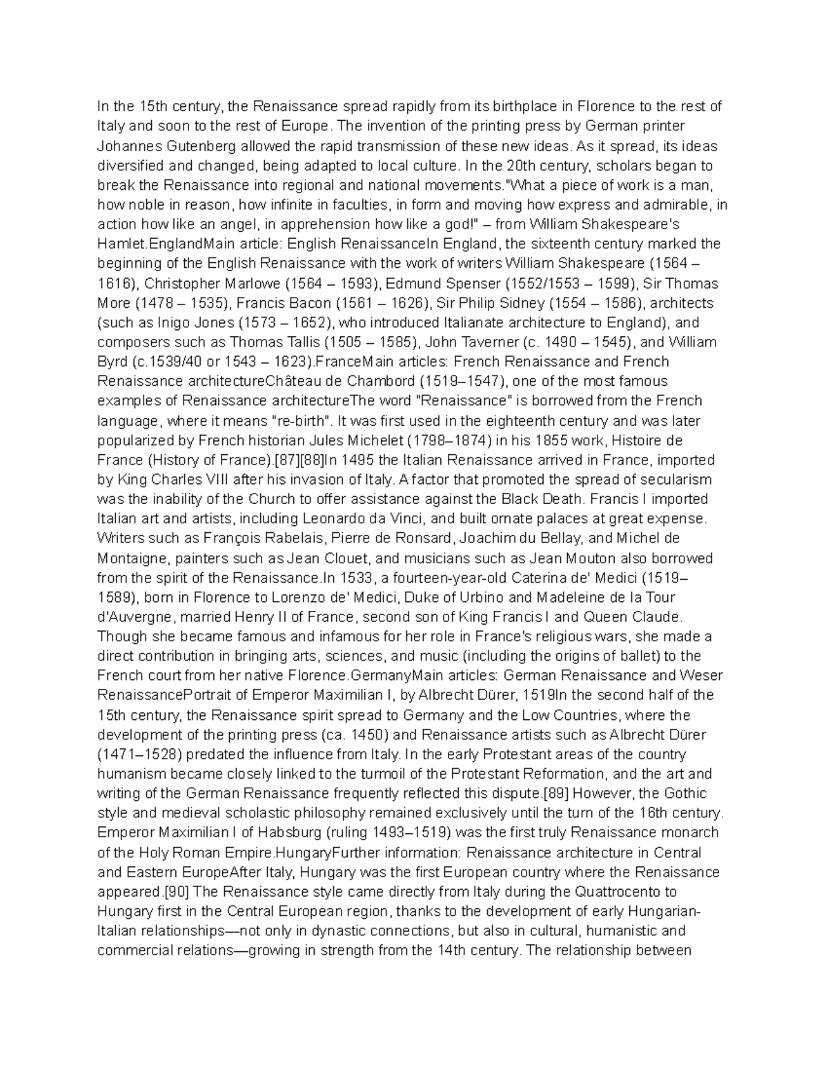 Art 102-5 - Lecture Notes on Renaissance Influences in Europe - Studocu