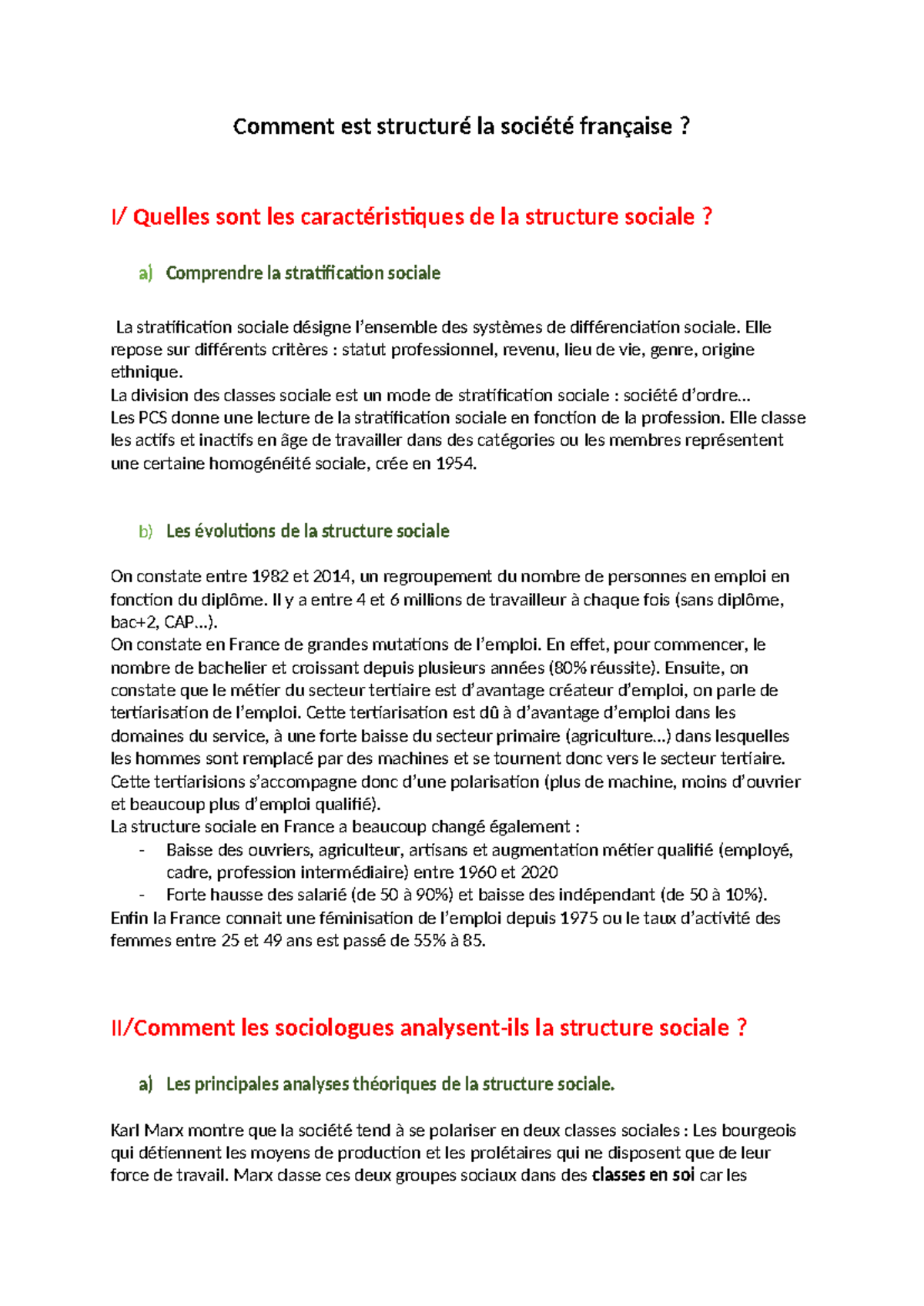 Comment est structuré la société française - Comment est structuré la ...
